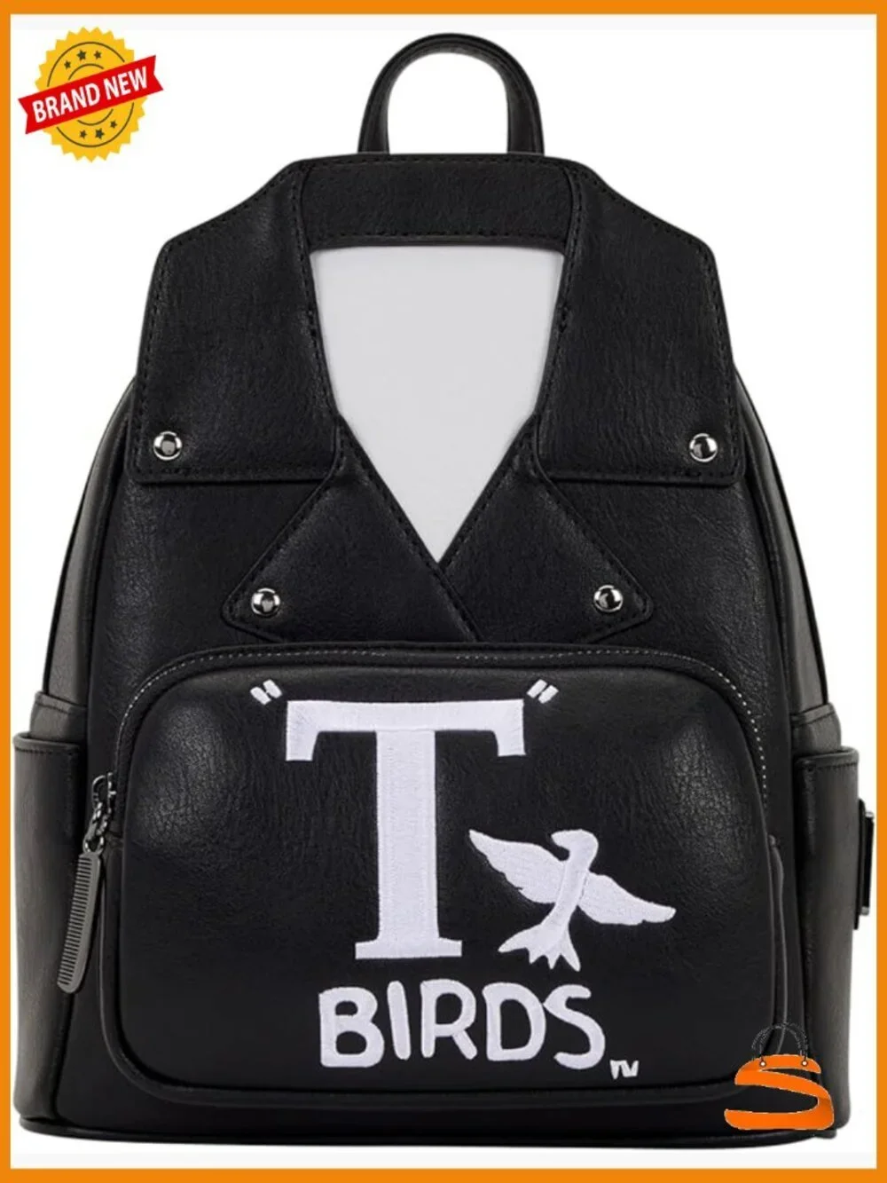 Grease T-Birds Mini Backpack Faux Leather Embroidered Handbag